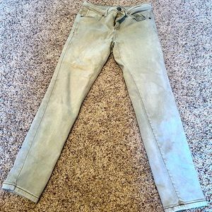 Free People pastel green denim jeans